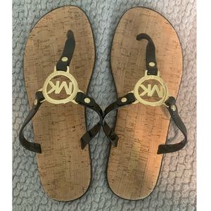 Michael Kors- black/gold sandals